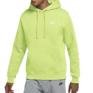 Nike Sportswear Club Fleece Pullover Hoodie, Lime Green - Small